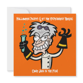Mad Genius Halloween Invitation invitation
