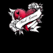Mad Genius Tattoo-Heart lady tee t-shirts