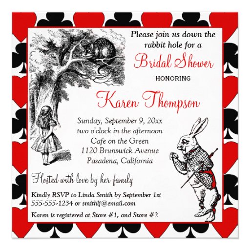 Mad Hatter Bridal Shower Invite
