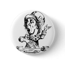 Mad Hatter Pinback Buttons