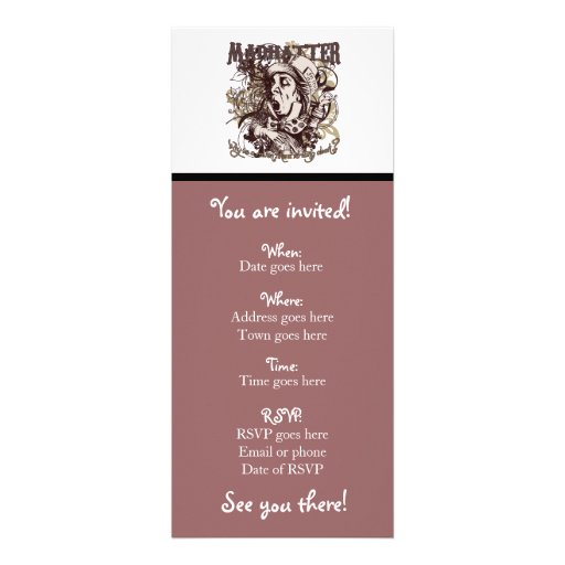 Mad Hatter Carnivale Style Personalized Invite