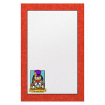 Mad hatter Cat Custom Stationery