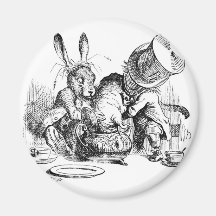 Mad Hatter, Dormouse and March Hare Refrigerator Magnets