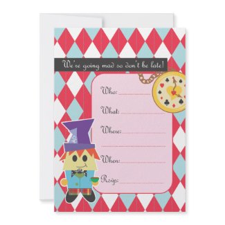 Mad Hatter Invitation invitation