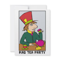 Mad Hatter Mad Tea Party invitations