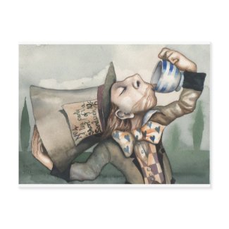 Mad hatter postcard