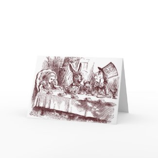 Mad Hatter Shower Invitation card