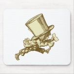 Mad Hatter Striding Right Inked Sepia Mousepads