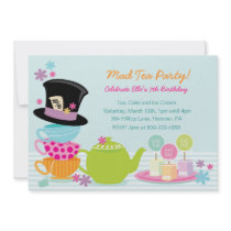 Mad Hatter Tea Birthday Party Invitations