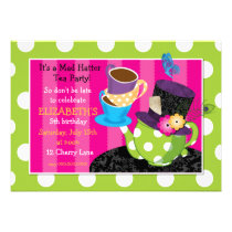 Mad Hatter Tea Party Birthday Invitation