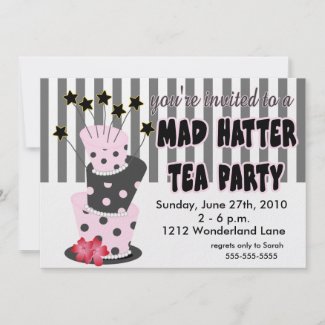 Mad Hatter Tea Party invitation