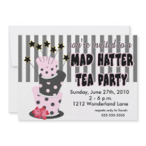 Mad Hatter Tea Party Personalized Announcement