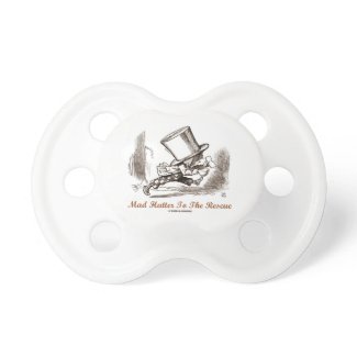 Mad Hatter To The Rescue (Running Mad Hatter) Baby Pacifiers