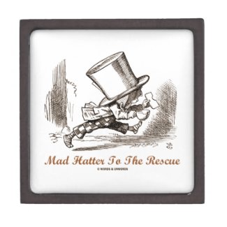 Mad Hatter To The Rescue (Running Mad Hatter) Premium Keepsake Boxes