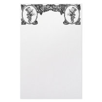 Mad Hatter Vintage Frame Personalized Stationery