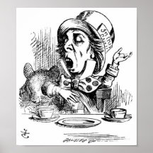 Mad Hatter with Dormouse Print