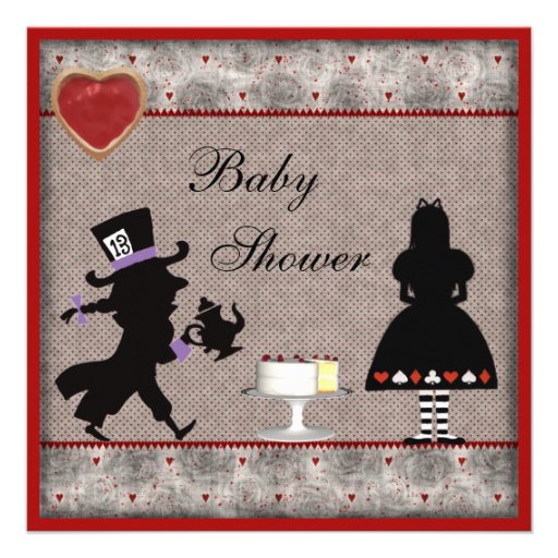 Mad Hatter's Tea Party Baby Shower Invites