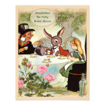 Mad Hatter's Tea Party Bridal Shower Invitations
