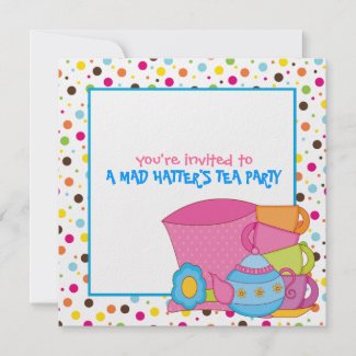 Mad Hatter's Tea Party Invitations invitation