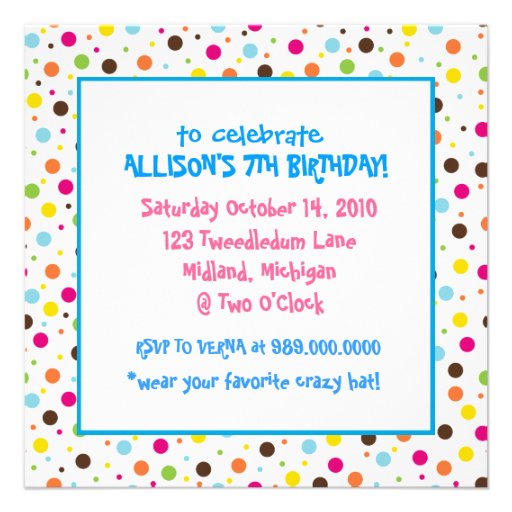 Mad Hatter's Tea Party Invitations