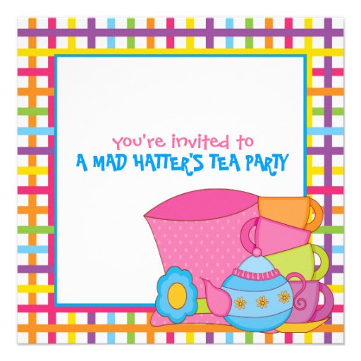 Mad Hatter's Tea Party Invitations