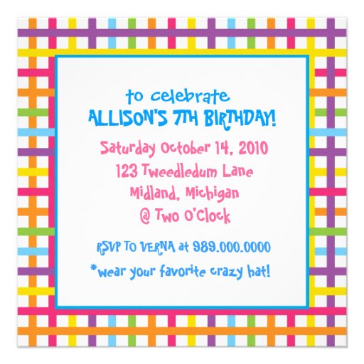 Mad Hatter's Tea Party Invitations