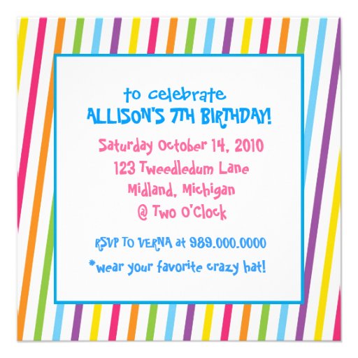 Mad Hatter's Tea Party Invitations