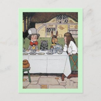 Mad Hatter's Tea Party postcard