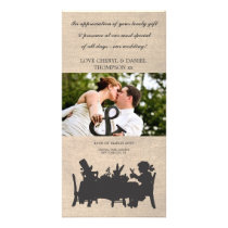 Mad Hatters Tea Party Wedding Thank You Photo Card