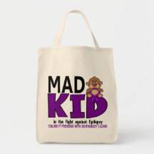 Mad Kid Epilepsy Tote Bags