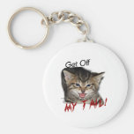 Mad Kitty:  Get OFF MY TAIL Keychain