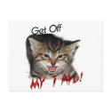 Mad Kitty: Get OFF MY TAIL postcards by BowNRanch Mad Kitty: Get OFF MY TAIL postcards