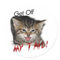 Mad Kitty: Get OFF MY TAIL stickers by BowNRanch Mad Kitty: Get OFF MY TAIL stickers