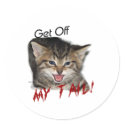 Mad Kitty: Get OFF MY TAIL stickers by BowNRanch Mad Kitty: Get OFF MY TAIL stickers