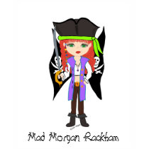 Mad Morgan Rackham Pirate Faery T-shirt by KirstenEdwards Mad Morgan Rackham Pirate Faery T-shirt