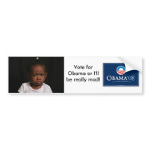 Mad Obama Bumper Sticker bumper stickers by poolely Mad Obama Bumper Sticker bumper stickers