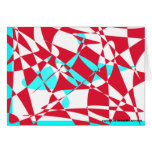 Mad Red & Aqua Greeting Card
