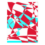 Mad Red & Aqua Post Card