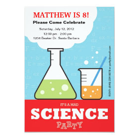 Mad Science Birthday Invitation 5
