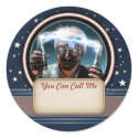 Mad Scientist #2 Name Tag Stickers by Retropolis_Travel Mad Scientist #2 Name Tag Stickers