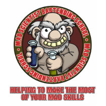 Mad Scientist Bartending School Shirt 3 by wislander Mad Scientist Bartending School Shirt 3