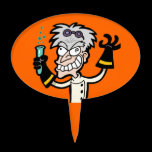 Mad Scientist Halloween Cake Topper cake picks
