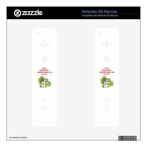mad scientist joke decals for wii remotes