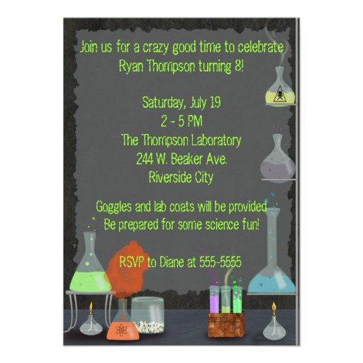 Mad Scientist Party Invitation