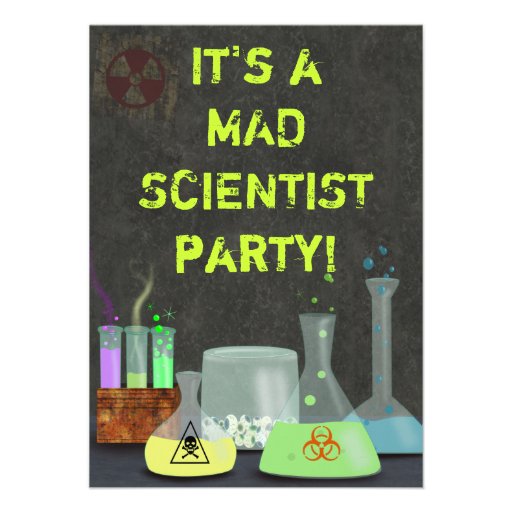 Mad Scientist Party Invitation
