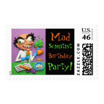 Mad Scientist Party Stamps