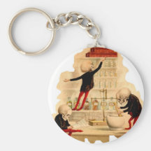 Mad Scientist Skeletons Key Chain