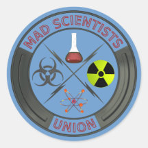 Mad Scientist Union Round Sticker