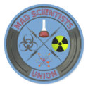 Mad Scientist Union stickers by packratgraphics Mad Scientist Union stickers