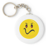 mad smiley face keychains